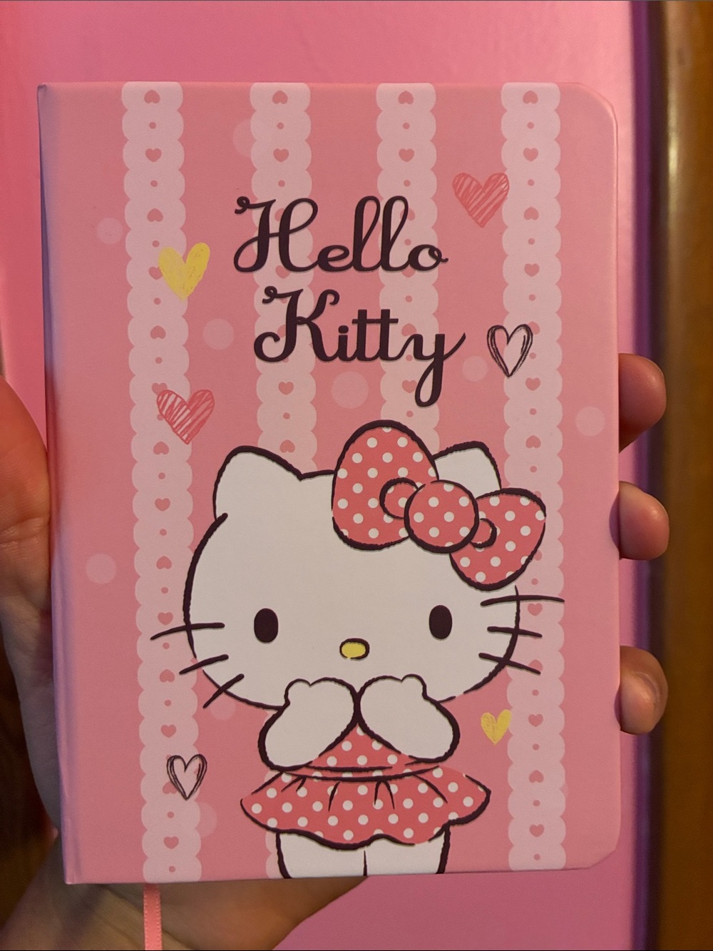 5/$25🎀Hello Kitty Pink & White Polka Dot Planner/ Journal